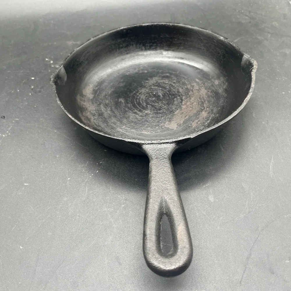 Vintage 8 Inch Cast Iron Skillet Smooth Bottom Made In Korea Number 4